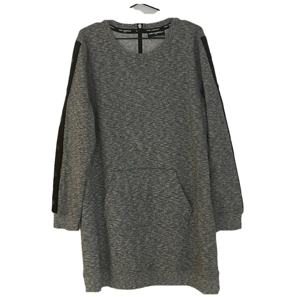 Karl Lagerfeld Gray Long Sleeve Dress